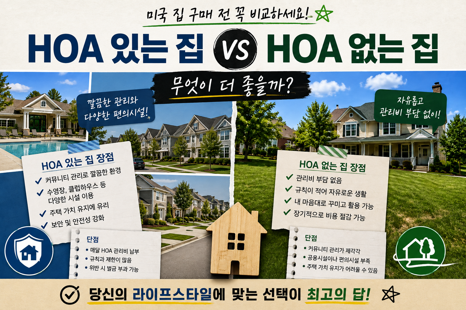 HOA있는 집 vs 없는 집